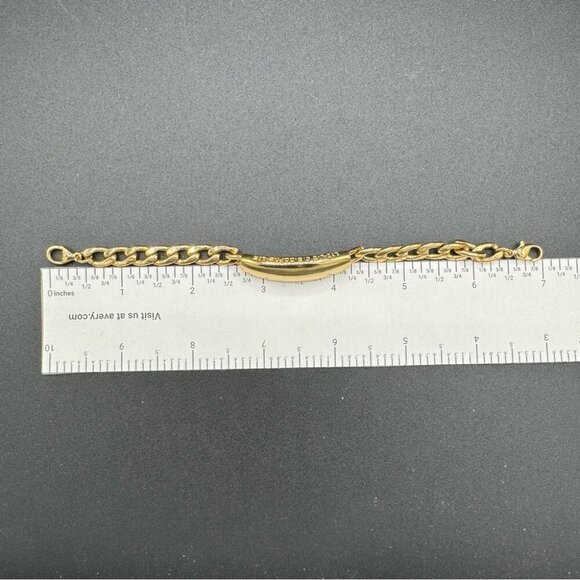 LCI Liz Claiborne Goldtone ID Bracelet - Picture 9 of 11